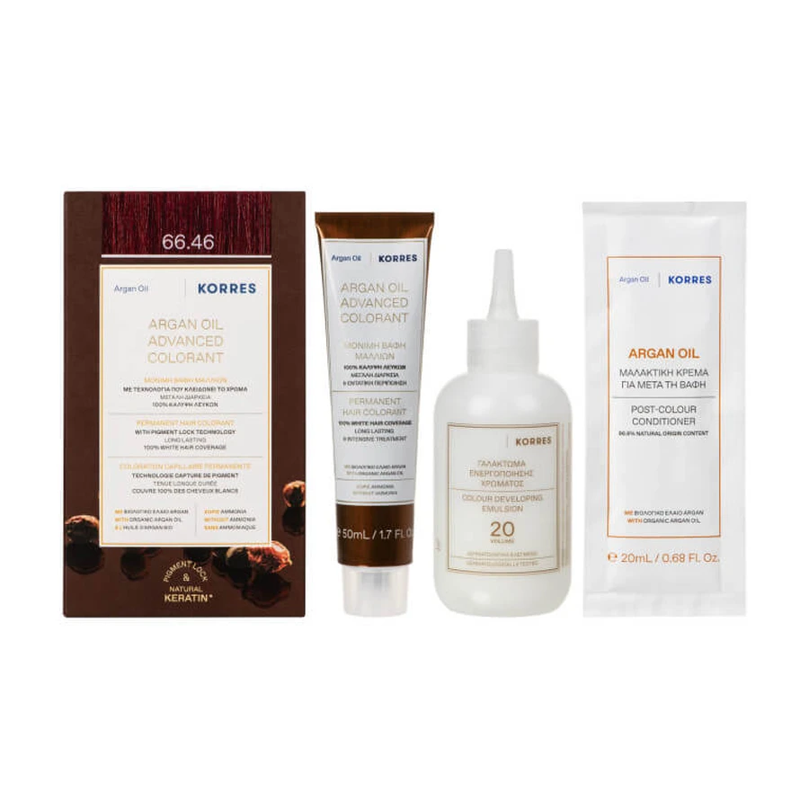 KORRES ACEITE DE ARGÁN PARA EL CABELLO 66.46 ROJO BURGUNDA INTENSO