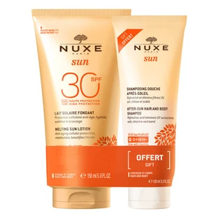 NUXE SUN LAIT SOLAIRE FONDANT SPF30 150ML + SHAMPOOING DOUCHE APRES SOLEIL 100ML