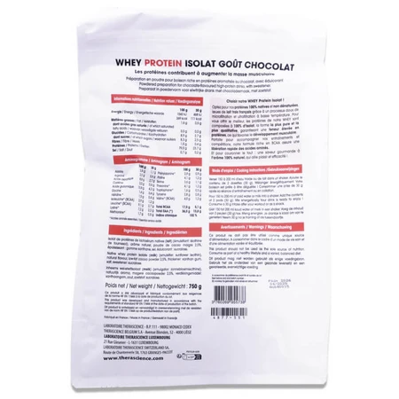 THERASCIENCE SCHOKOLADEN-MOLKENPROTEIN-ISOLAT 750 G