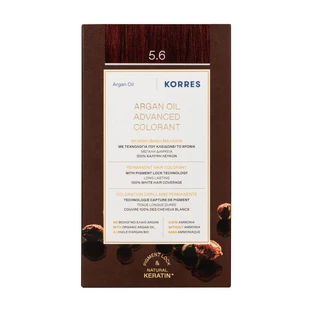 KORRES PERMANENT HAIR COLOR WITH ARGAN OIL, LIGHT BROWN-RED 5.6