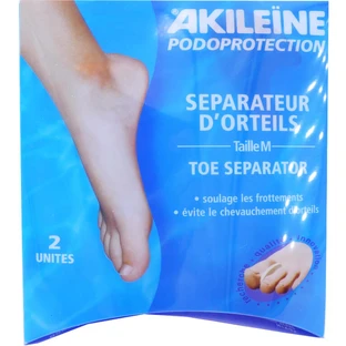 SEPARADOR DE DEDOS PARA LA PROTECCIÓN DE LOS PIES DE AKILEINE, TALLA M, PAQUETE DE 2 UNIDADES