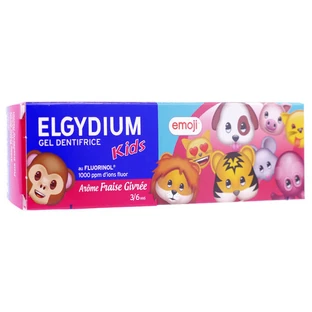 ELGYDIUM KIDS EMOJI-TANDPASTA, 3–6 JAAR, AARDBEI, 50 ML