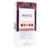 PHYTO PERMANENTE HAARKLEUR: INTENS KOPERKLEURIG DONKERBLOND 6.34