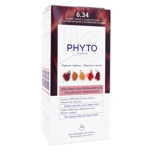 PHYTO COLORATION PERMANENTE BLOND FONCÉ CUIVRE INTENSE 6.34