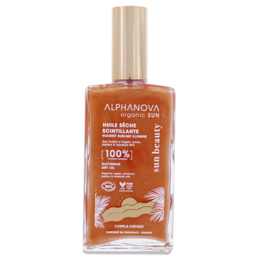 ALPHANOVA ORGANIC SPARKLING DRY OIL FOR BODY & HAIR 100ML