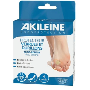 AKILEINE PROTECTEUR VERRUES ET DURILLONS 4 UNITES