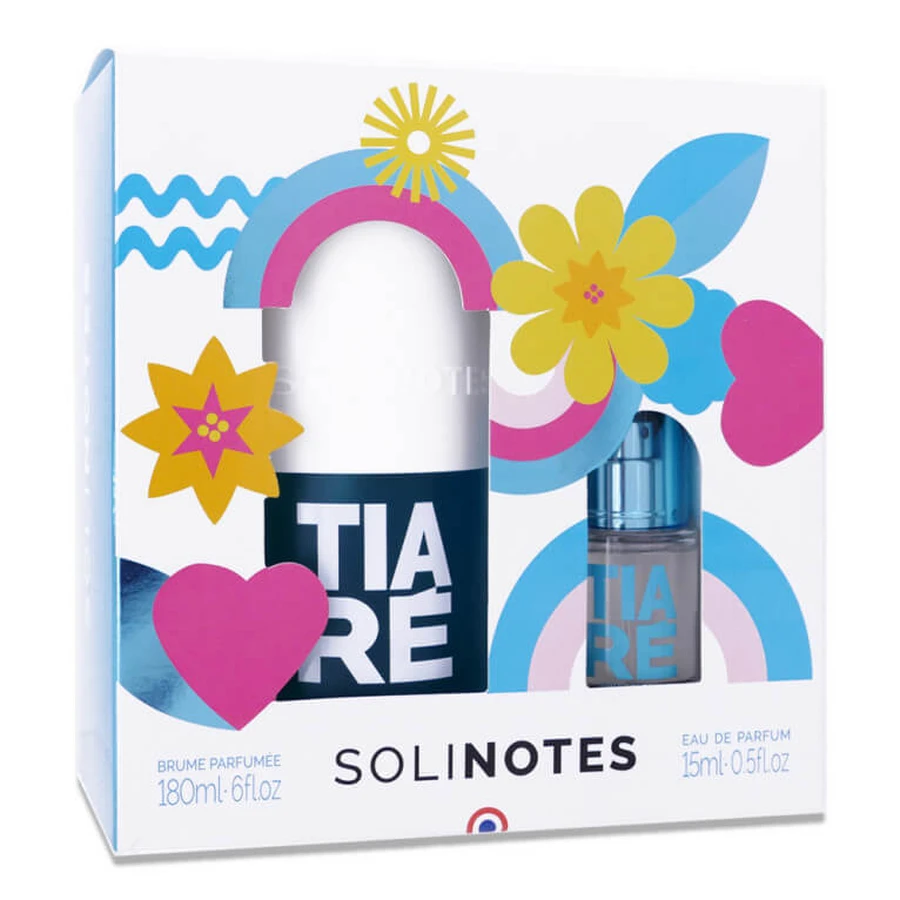 SET DE REGALO SOLINOTES TIARE: BRUMA CORPORAL + AGUA DE PERFUME