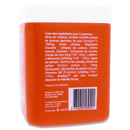 NAALI CHEVEUX POUSSE ET FORCE + SAFRAN 60 GOMMES