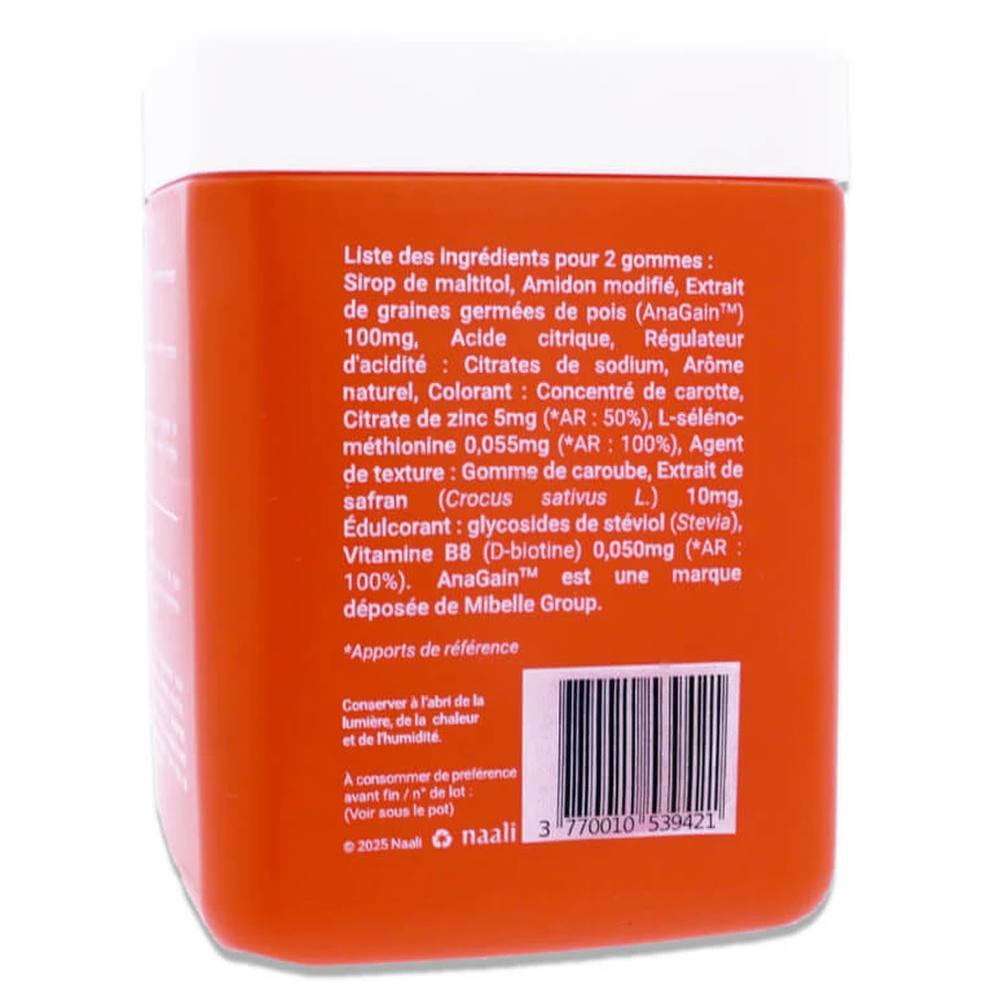 NAALI CHEVEUX POUSSE ET FORCE + SAFRAN 60 GOMMES