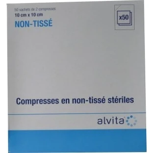 STERIELE COMPRESSEN VAN NIET-GEWEVEN GAAS, 10 x 10 cm, 50 ZAKJES