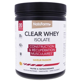 NAT & FORM CLEAR WHEY ISOLATE, 20 raciones, sabor a maracuyá