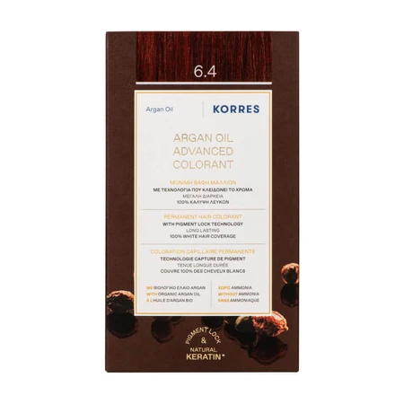 KORRES PERMANENTE HAARFARBE MIT ARGANÖL, DUNKELBLOND 6.4