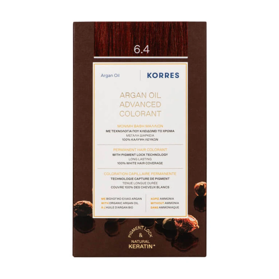 KORRES PERMANENTE HAARFARBE MIT ARGANÖL, DUNKELBLOND 6.4
