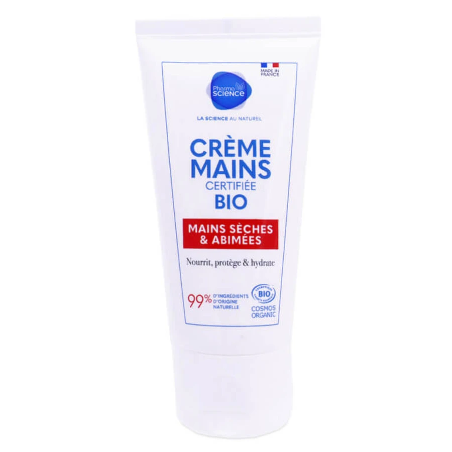 PHARMASCIENCE ORGANIC HAND CREAM FOR DRY AND DAMAGED HANDS 50ML