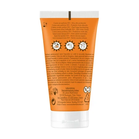 AVENE Geurloze Crème SPF 50+ Onzichtbare Finish 50 ml