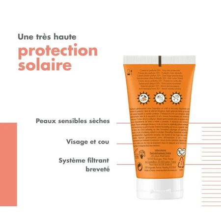AVENE Geurloze Crème SPF 50+ Onzichtbare Finish 50 ml
