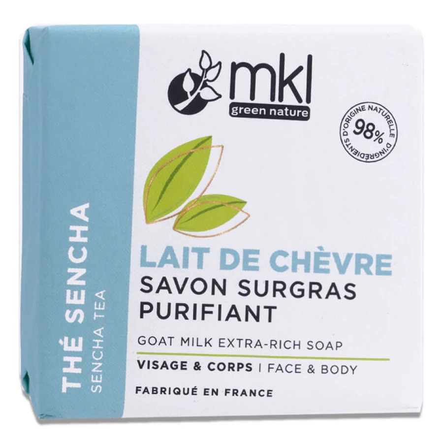 MKL Reinigende und feuchtigkeitsspendende Ziegenmilchseife mit Sencha-Tee, 100 g
