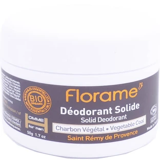 FLORAME MEN'S SOLID DEODORANT WITH ACTIVATED CHARCOAL, 50G