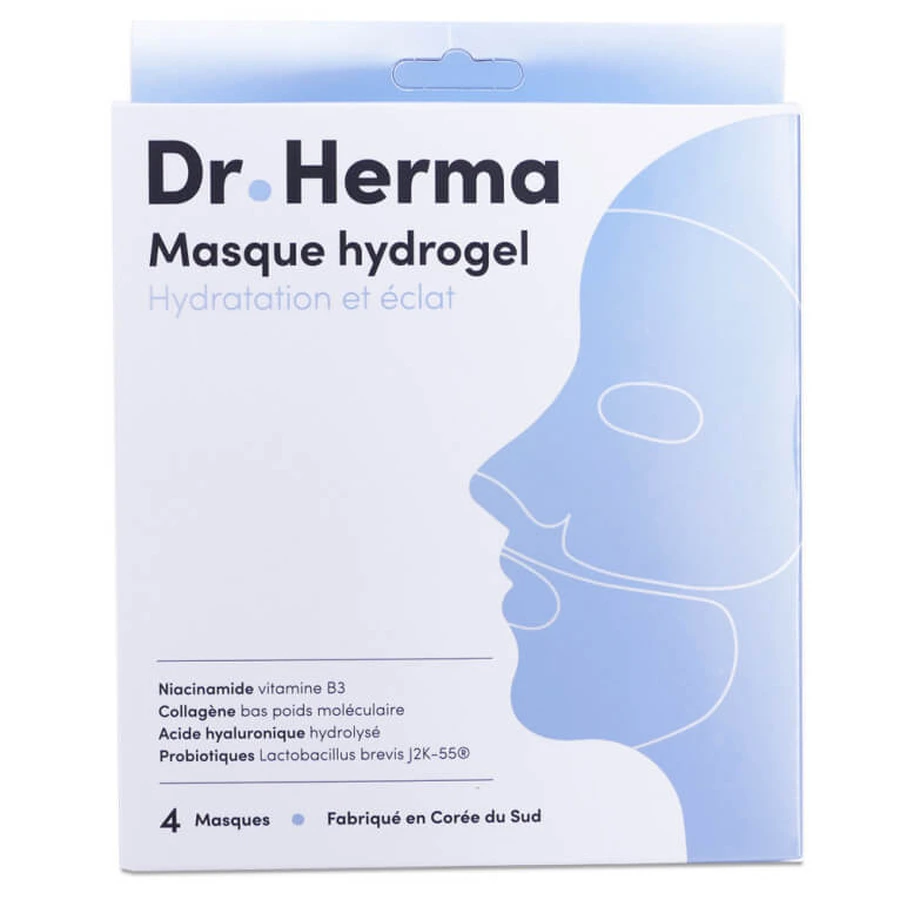 DR HERMA HYDRATING AND RADIANT HYDROGEL MASK, 4 MASKS