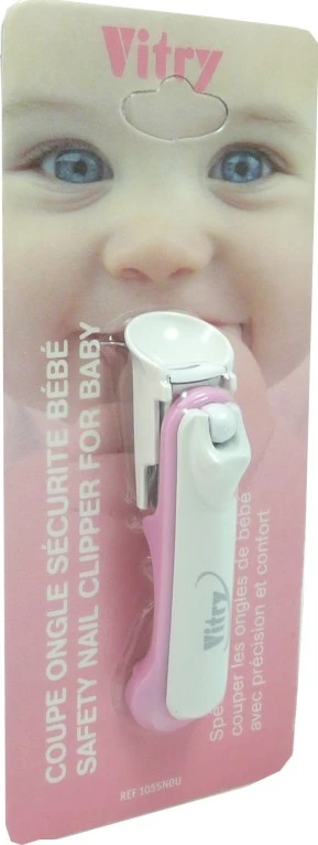 VITRY SAFETY BABY NAIL CLIPPERS, PINK