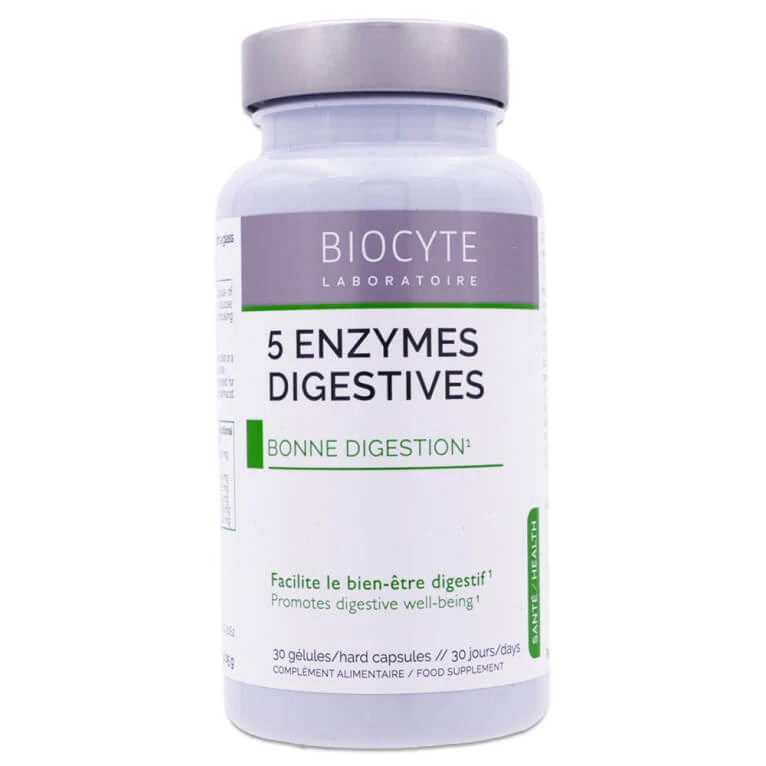 BIOCYTE 5 DIGESTIVE ENZYMES 30 CAPSULES
