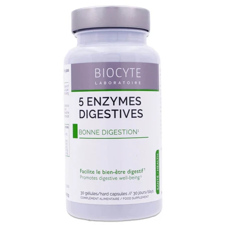 BIOCYTE 5 ENZIMAS DIGESTIVAS 30 CÁPSULAS