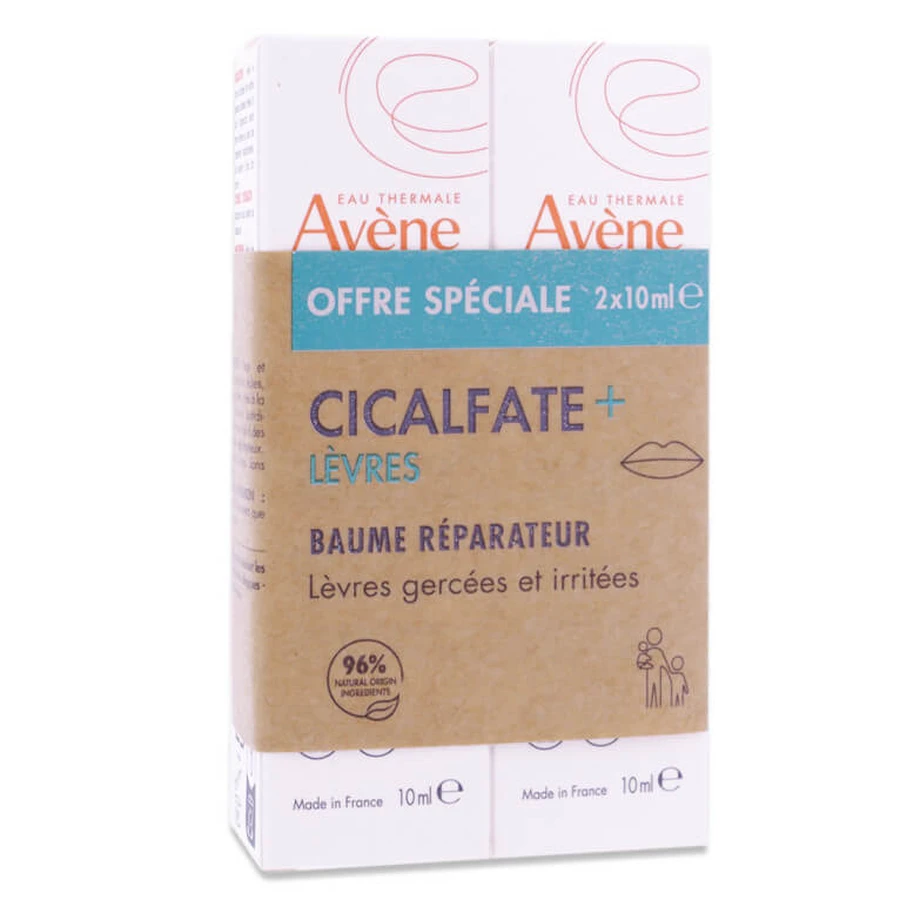 AVENE CICALFATE+ LIPREPARATIEBALSEM, VERPAKKING VAN 2 X 10 ML