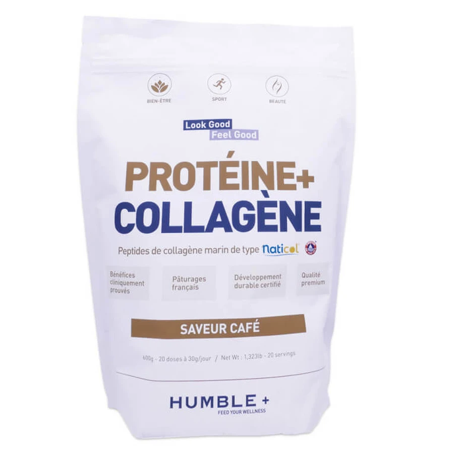 HUMBLE + PROTEÍNA + COLÁGENO, SABOR A CAFÉ, 600 G