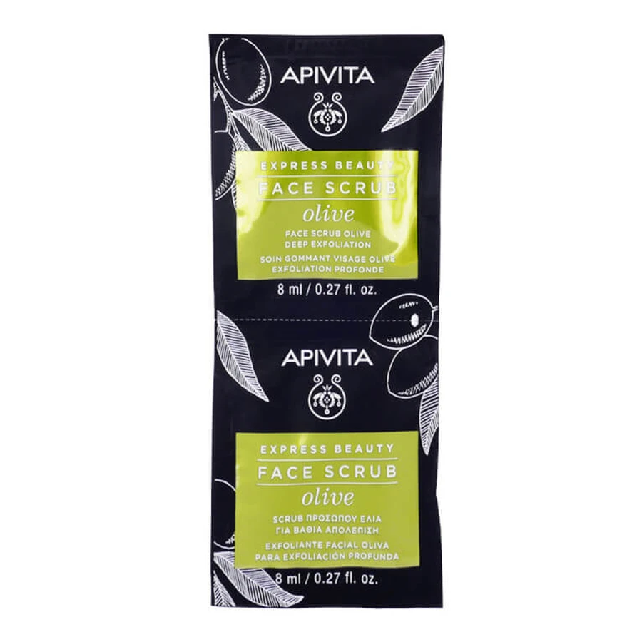 APIVITA EXPRESS BEAUTY OLIVE EXFOLIATING SCRUB 2X8ML