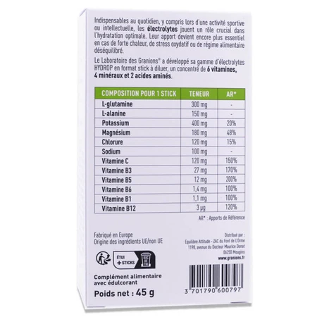 GRANIONS HY DROP BOOSTER HYDRATION 10 STICKS MANGO-PASSION FRUIT