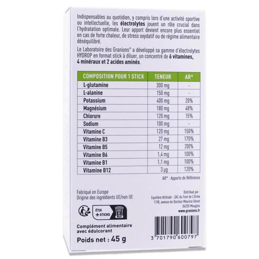 GRANIONS HY DROP BOOSTER HYDRATION 10 STICKS MANGO-PASSION FRUIT