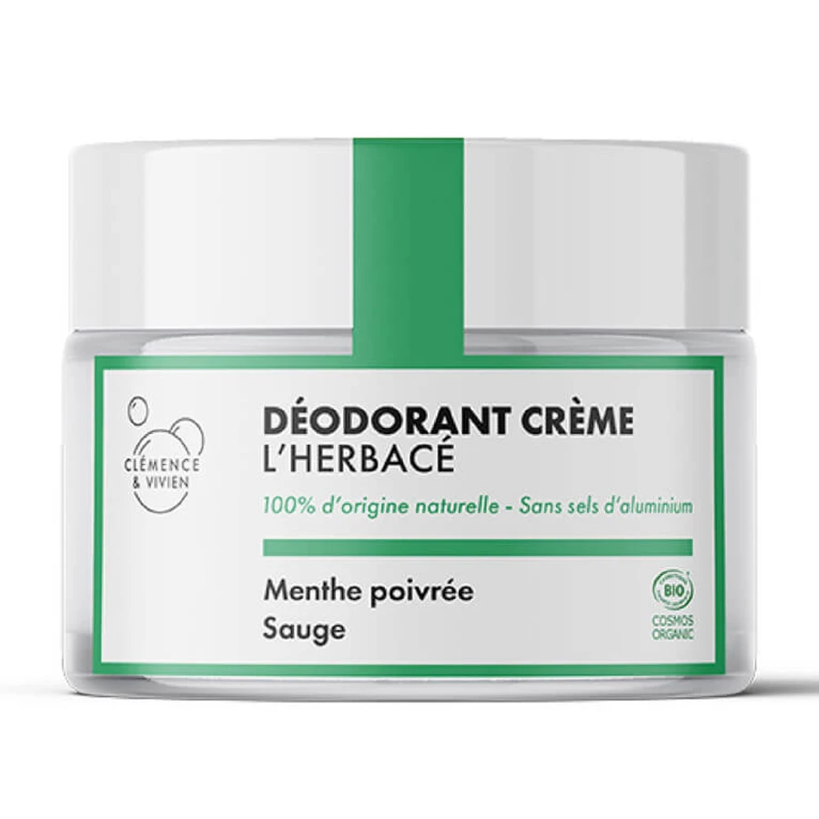 CLEMENCE & VIVIEN KRUIDEN-DEODORANT: PEPPERMUNT & SALIE 50 G
