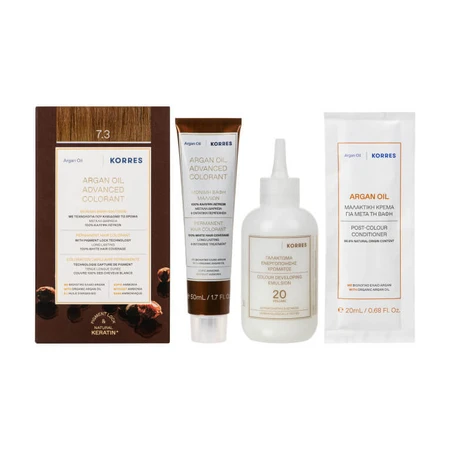 KORRES COLORATION HUILE D'ARGAN 7.3 GOLDEN HONEY BLONDE