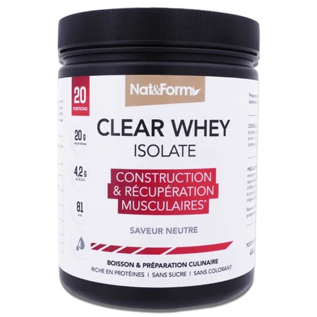 NAT & FORM CLEAR WHEY ISOLATE, UNFLAVORED