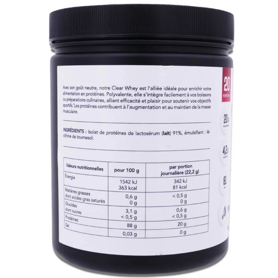 NAT & FORM CLEAR WHEY ISOLATE, UNFLAVORED