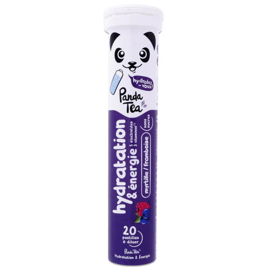 PANDA TEA HYDRATION & ENERGY HEIDELBEERE-HIMBEERE 20 TABLETTEN