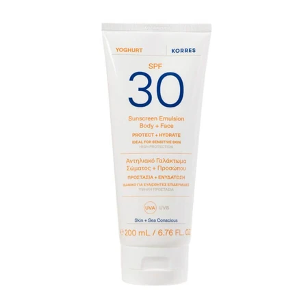 KORRES ZONNEBRANDEMULSIE SPF 30 VOOR LICHAAM EN GEZICHT 200 ML