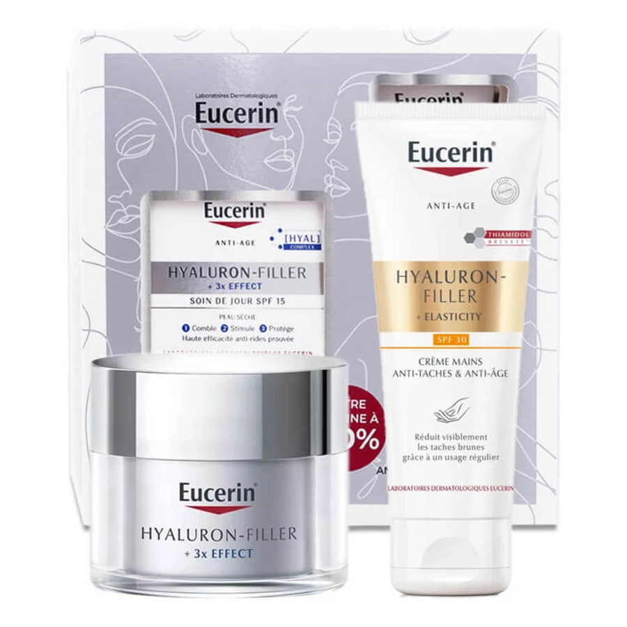 EUCERIN HYALURON FILLER CREAM 3x EFFECT SPF 15 SET + HANDCRÈME