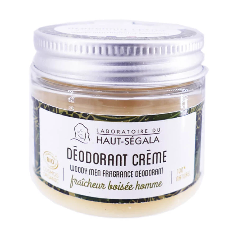 DESODORANTE EN CREMA ECOLÓGICO PARA HOMBRE DE HAUT-SEGALA, FRESCOR AMADERADO, 50 G