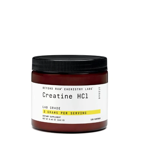 Gnc Beyond Raw Chemistry Labs Creatina Hcl, en polvo sin sabor, 240 g