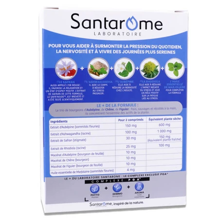 SANTAROME STRESS CONTROL EXTRA FUERTE 30 COMPRIMIDOS