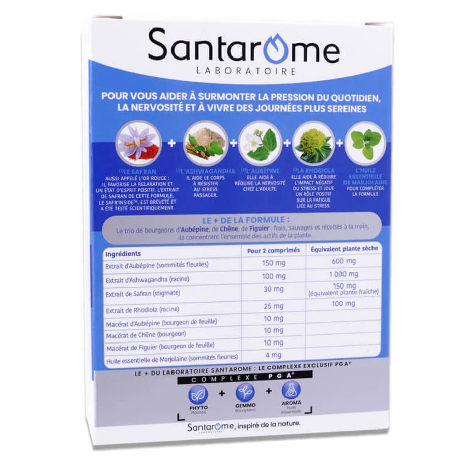 SANTAROME STRESS CONTROL EXTRA FUERTE 30 COMPRIMIDOS