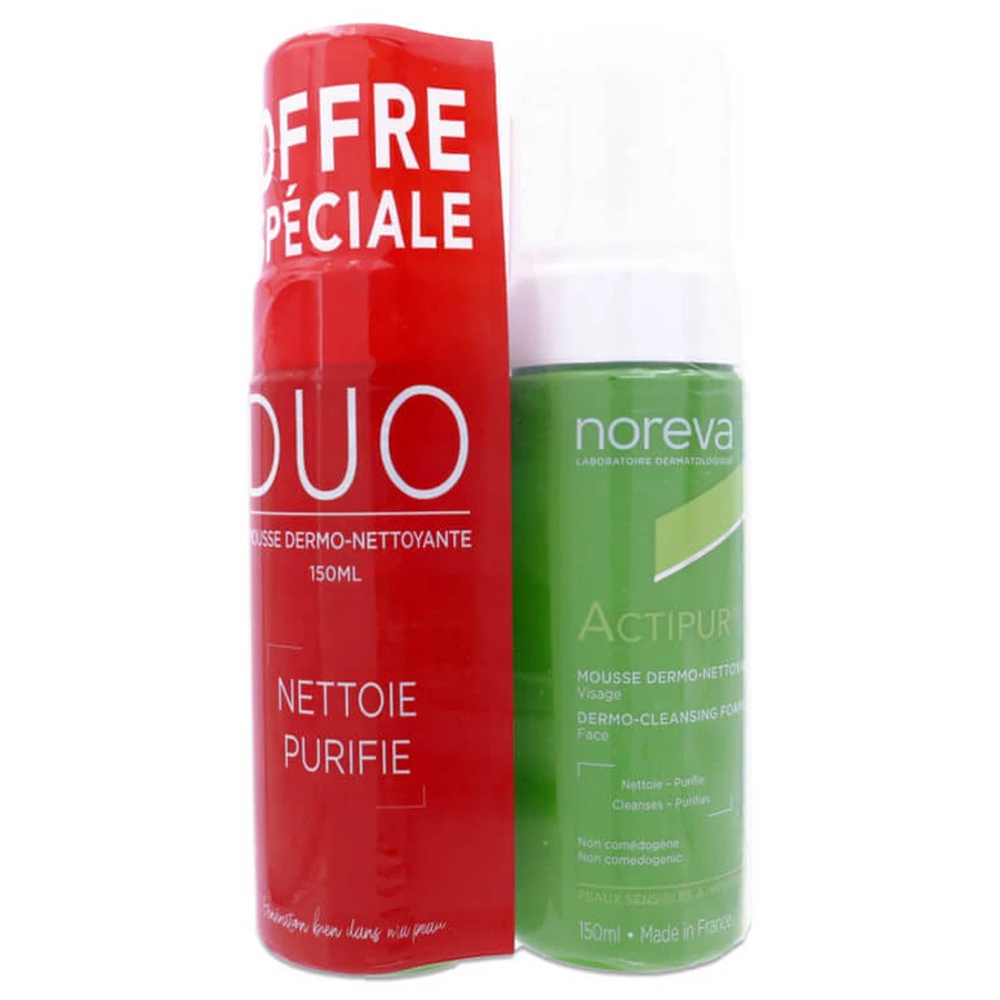 NOREVA ACTIPUR DERMO CLEANSING FOAM, PACK OF 2 X 150 ML