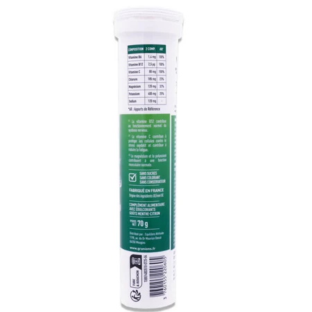 GRANIONS HYDROP MENTHE CITRON 20 COMPRIMÉS EFFERVESCENTS