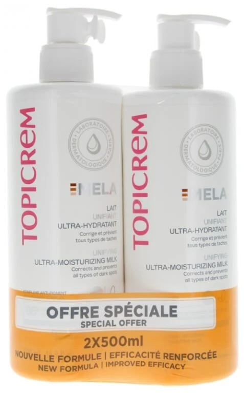 TOPICREM MELA ULTRA-HYDRATING EVENING LOTION 2X500ML