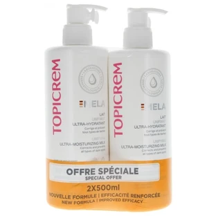 TOPICREM MELA ULTRA-HYDRATING EVENING LOTION 2X500ML
