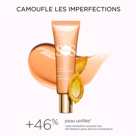 CLARINS SOS PEACH PRIMER CONCEALS IMPERFECTIONS 30ML