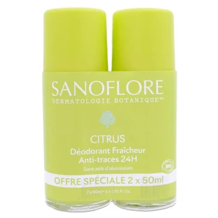 SANOFLORE BIOLOGISCHE DEODORANT MET CITRUSFRISHEID, 2-PACK (ELK 50 ML)
