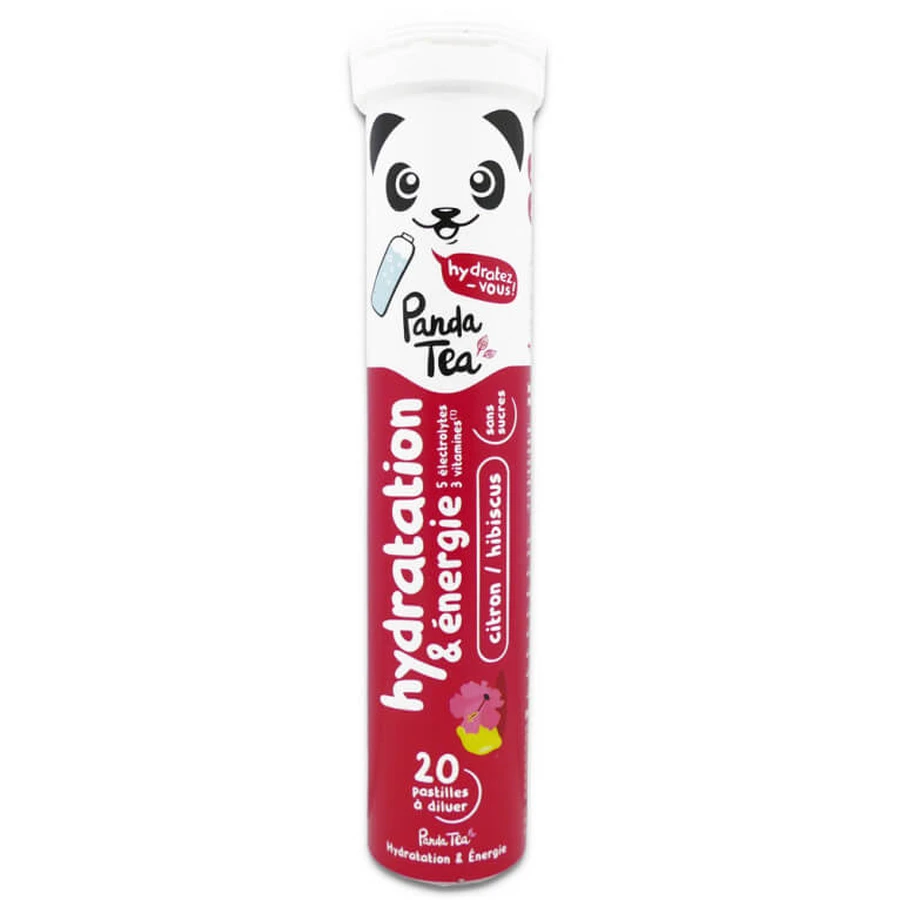 PANDA TEA HIDRATACIÓN Y ENERGÍA LIMÓN E HIBISCO 20 COMPRIMIDOS