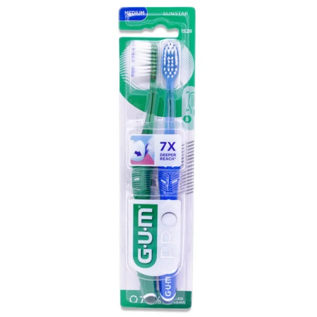 GUM DUO PACK MEDIUM TECHNIQUE PRO LOT DE 2 BROSSE A DENTS